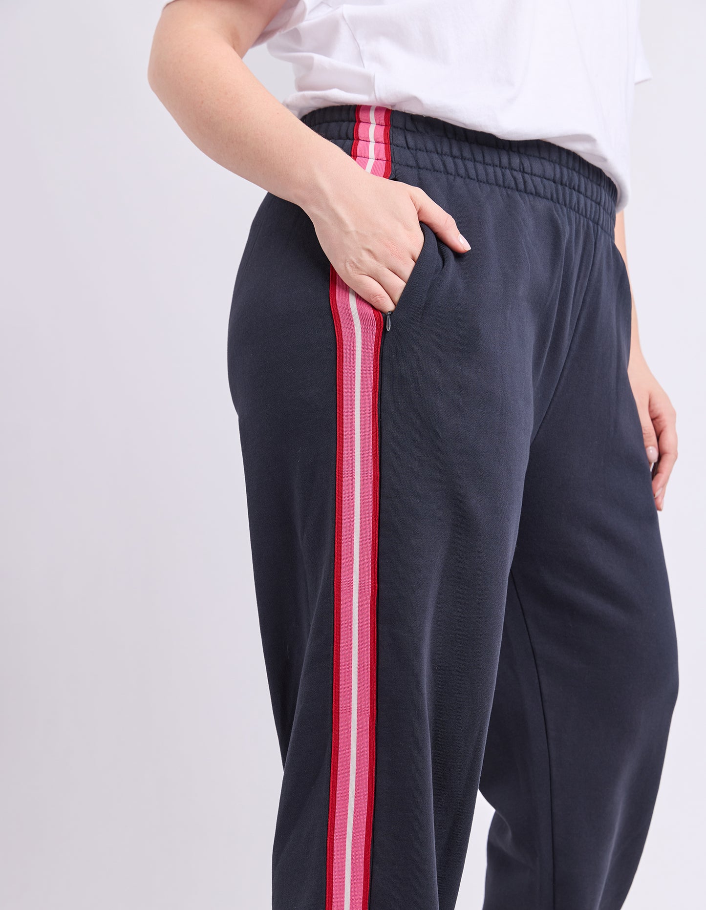 Elm Lover Track Pant - Navy | Women's Relaxed Fit Brushed Fleece Trackpants