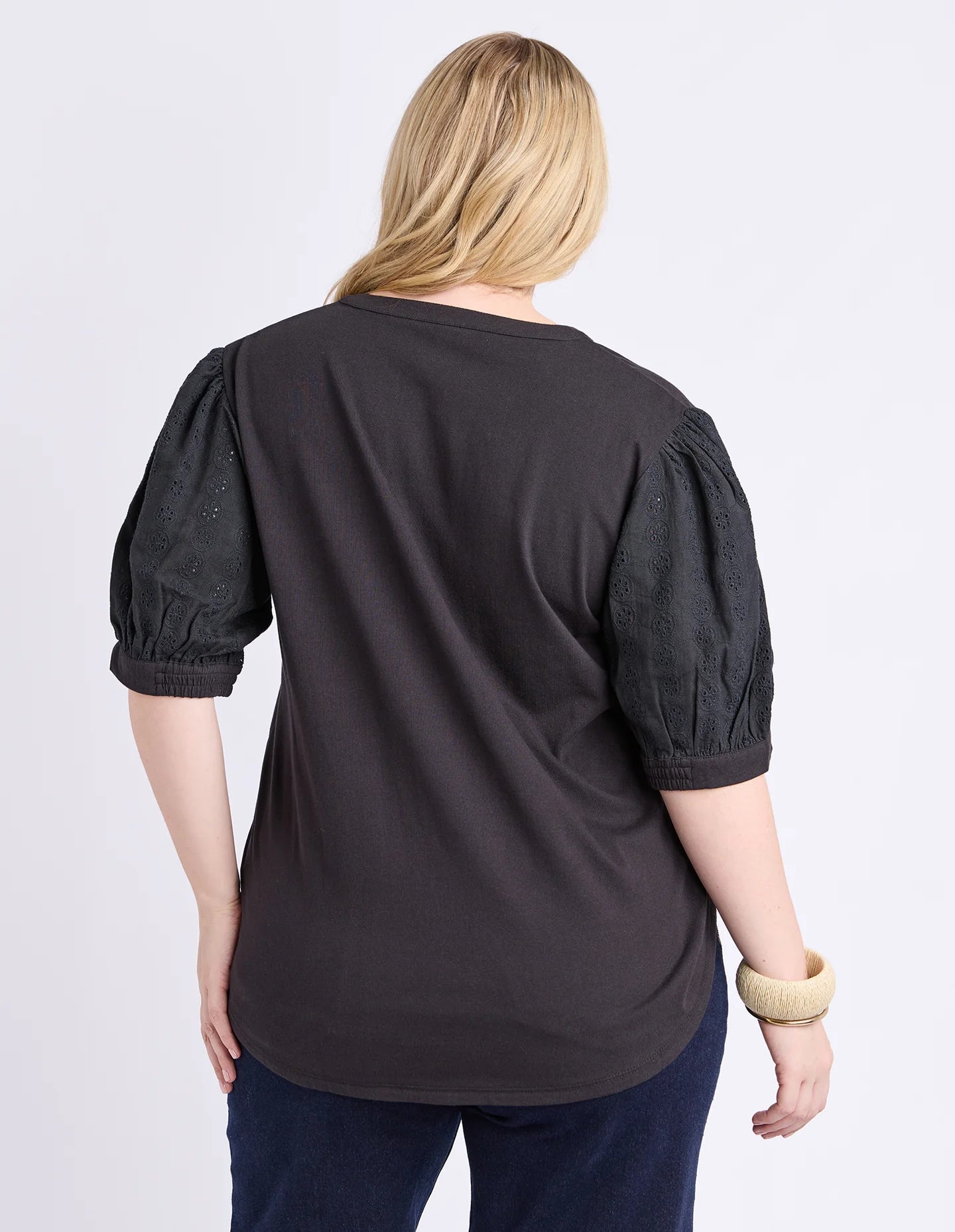 Elm Mae Top - Black | Women's Cotton Everyday Top