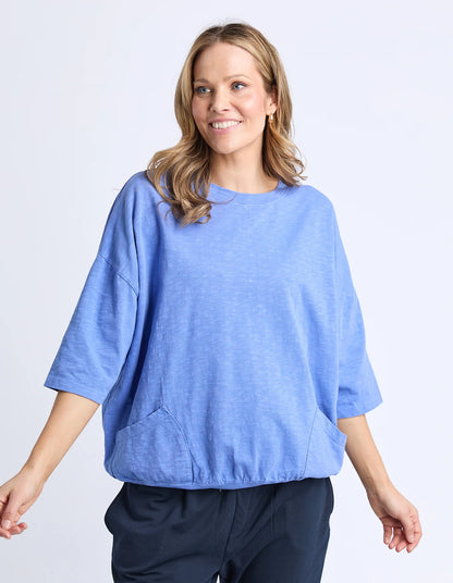 Elm Mazie Sweat - Cornflower | Women's Oversized Cotton Sweatshirt