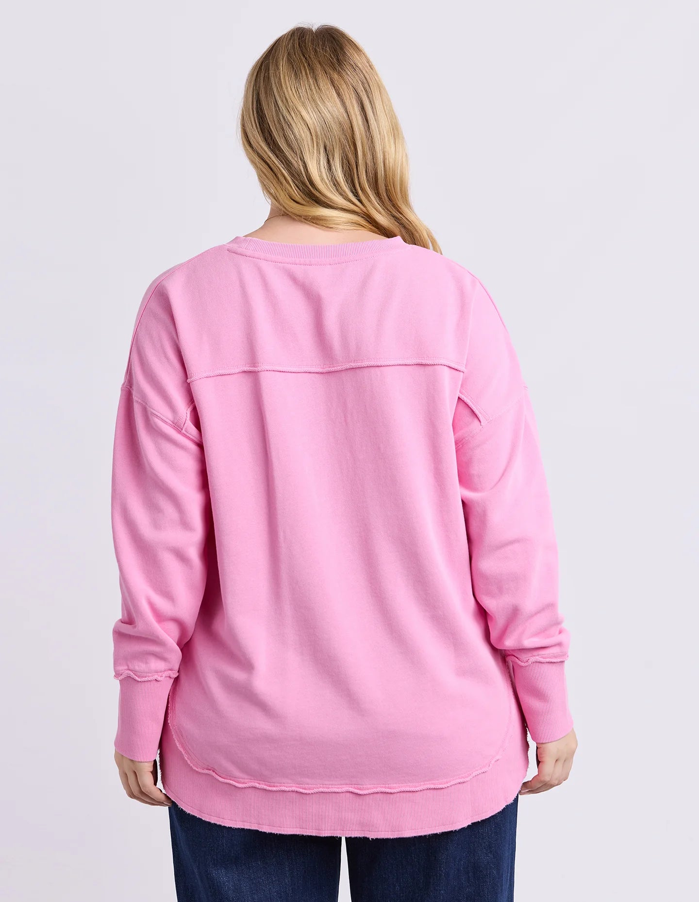Elm One Heart Crew - Pretty Pink | Women's Cotton Fleece Graphic Sweatshirt