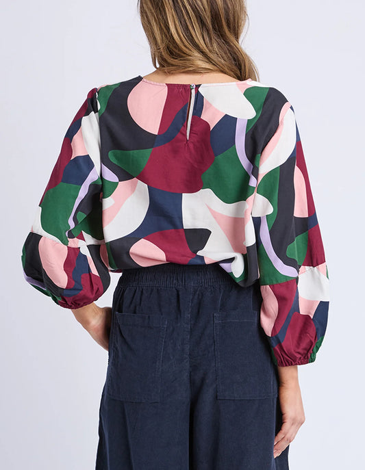 Elm Winnie Cord Pant - Navy | Women's Cotton Wide Leg Pants