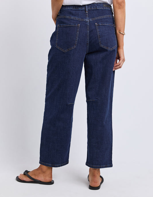 Foxwood Ambrose Barrel Jean - Indigo Denim | Women's Stretch Barrel Leg Denim Jean