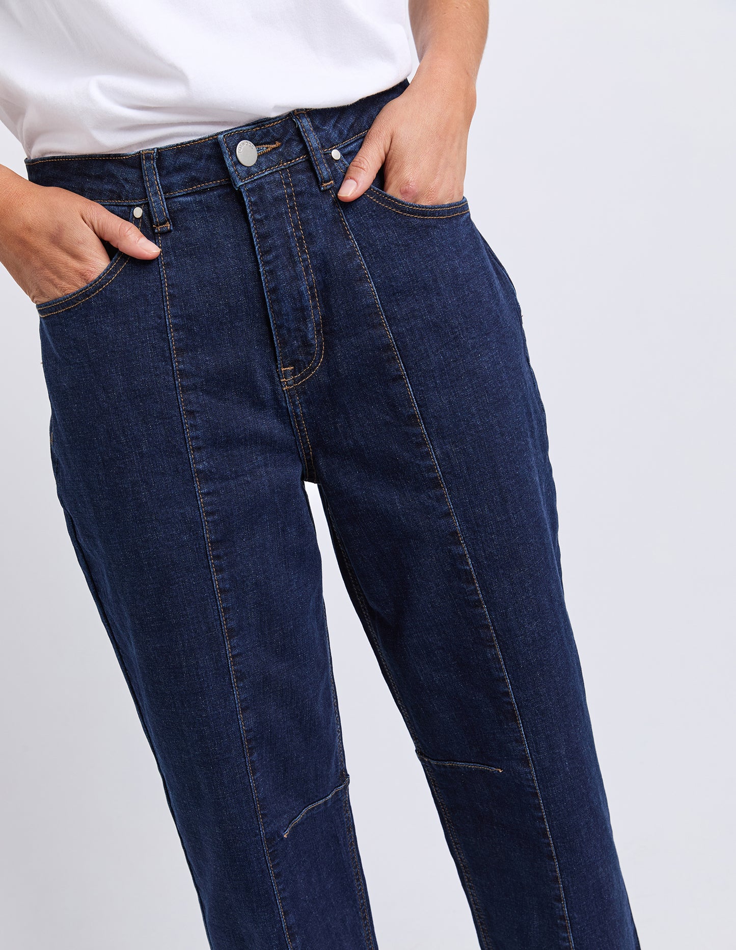 Foxwood Ambrose Barrel Jean - Indigo Denim | Women's Stretch Barrel Leg Denim Jean