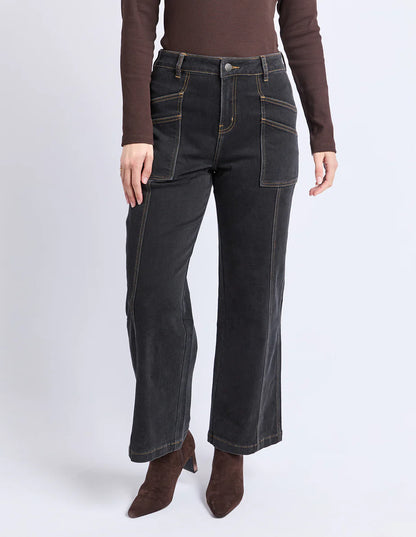 Foxwood Balmy Jean - Washed Black | Stretch Denim Women's Jeans