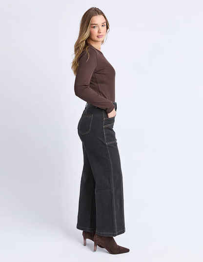 Foxwood Balmy Jean - Washed Black | Stretch Denim Women's Jeans