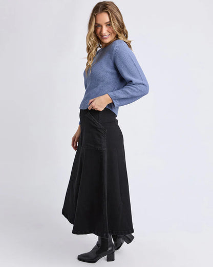 Foxwood Blair Long Sleeve Knit - Country Blue | Women's Everyday Cotton Knit Top