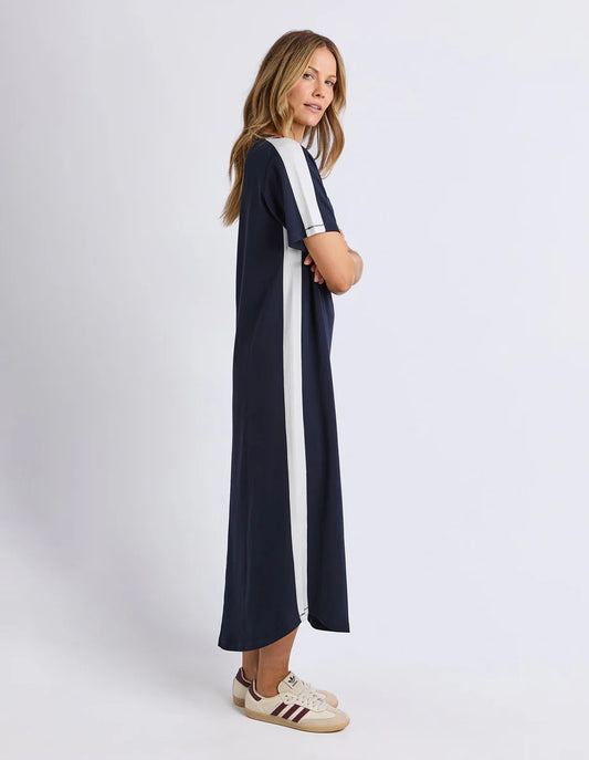 Foxwood Chicago Dress - Navy & White | Women's Everyday Sporty Midi Dress