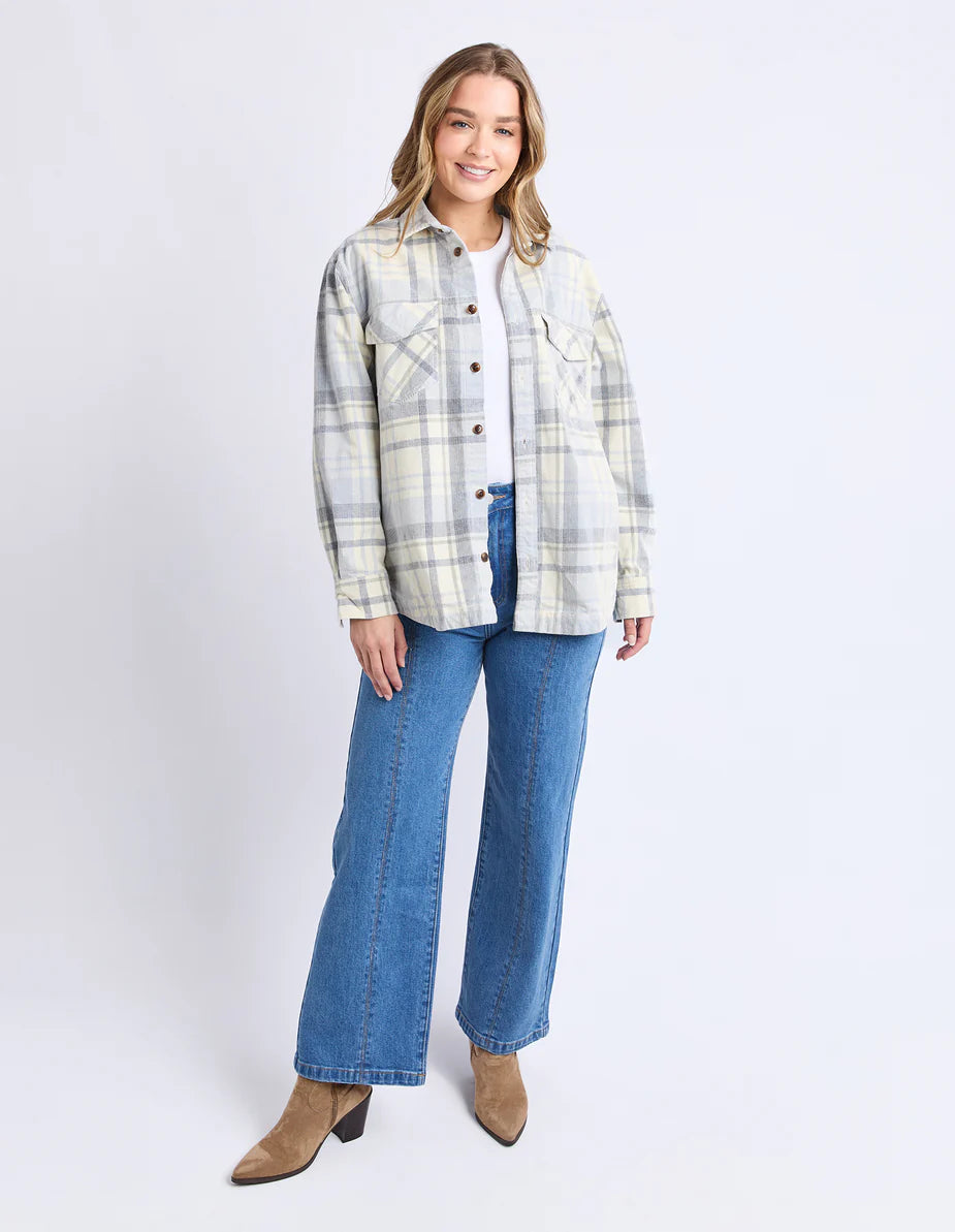 Foxwood Dixie Check Shirt - Navy | Women's Cotton Check Shirt