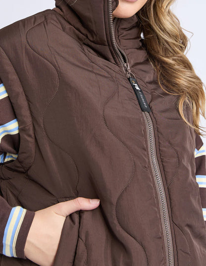 Foxwood Elite Vest - Coffee | Women's Lightweight Quilted Puffer Vest