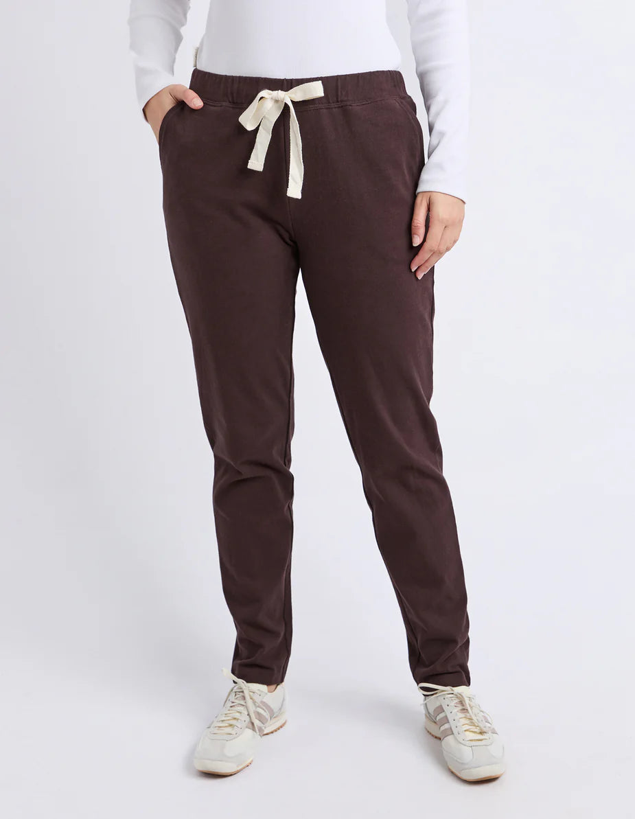 Foxwood Monday Pant - Coffee | Women's Cotton Drawstring Lounge Pant