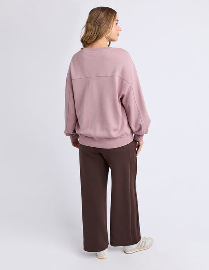 Foxwood Motor Crew - Woodrose | Women's Relaxed Fit Cotton Sweatshirt