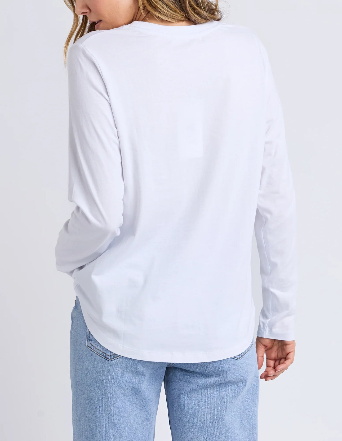 Back view of Foxwood Signature Long Sleeve Tee