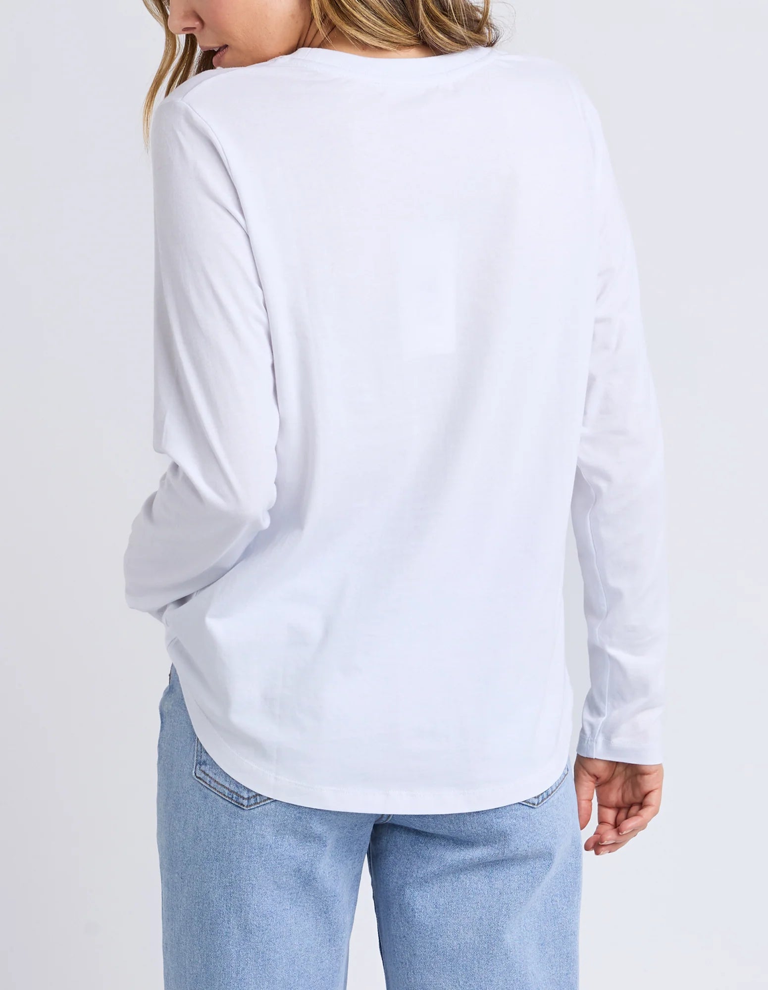 Back view of Foxwood Signature Long Sleeve Tee