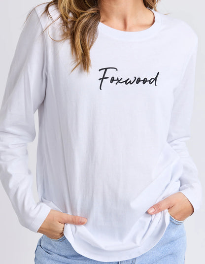 Women’s long sleeve tee with curved hem — Foxwood