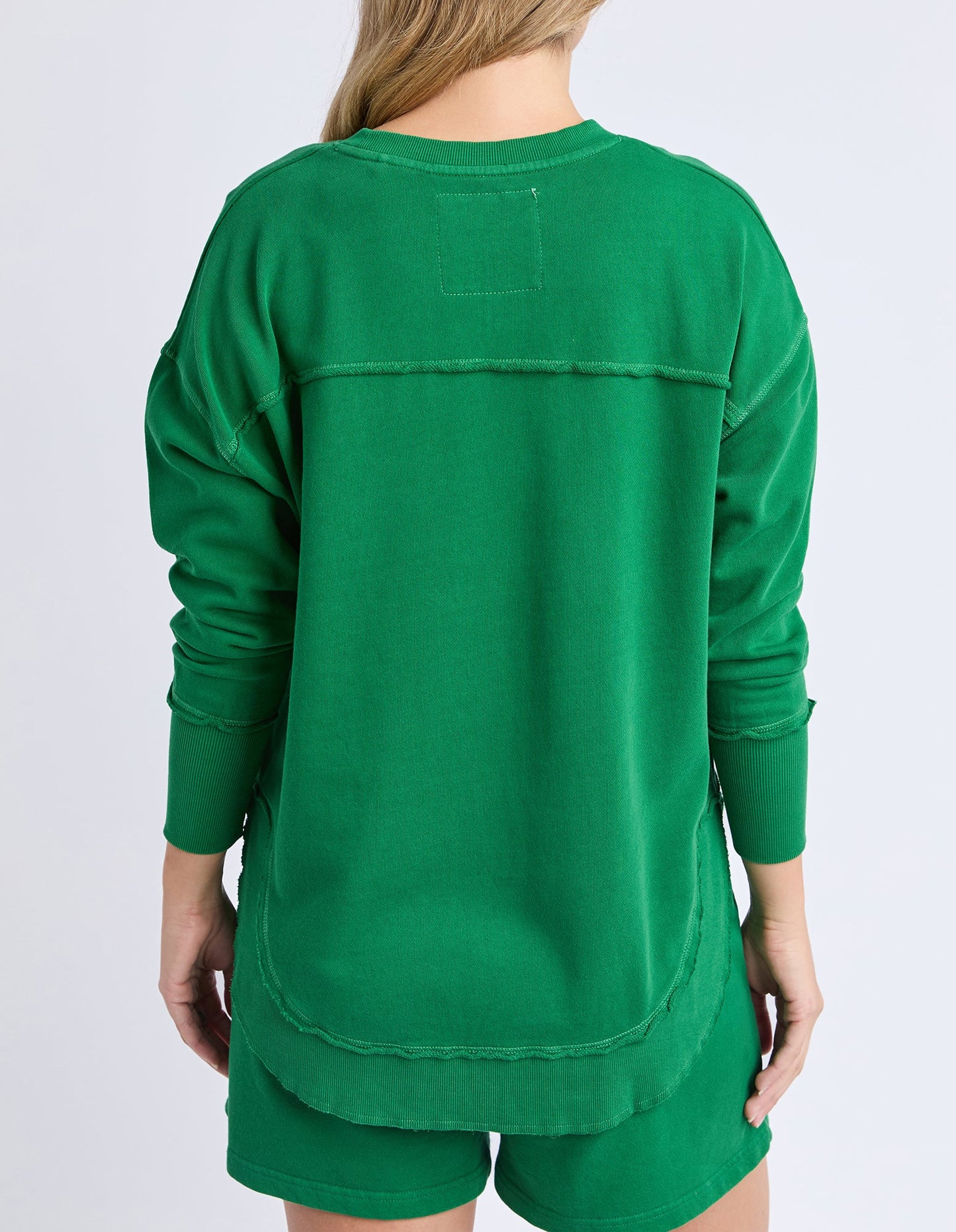 Foxwood Simplified Crew - Green | Women's Everyday Cotton Crew Sweatshirt