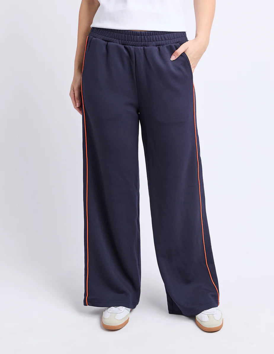 Foxwood Traveller Pant - Navy & Orange | Women's Stretch Track Pants