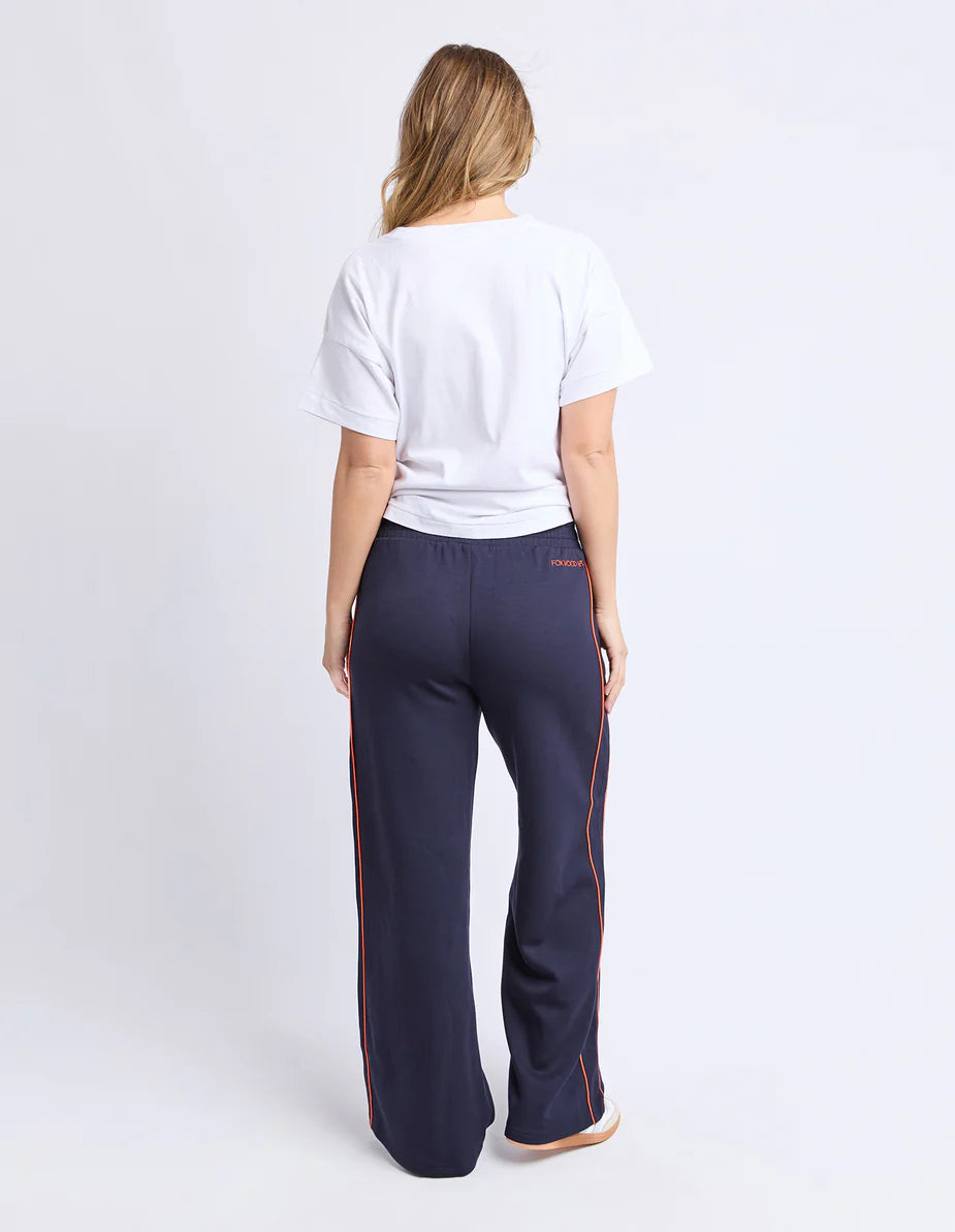 Foxwood Traveller Pant - Navy & Orange | Women's Stretch Track Pants