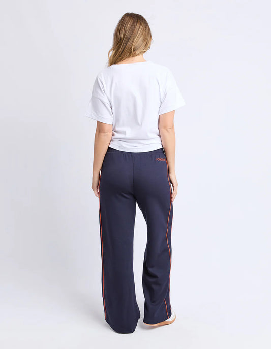 Foxwood Traveller Pant - Navy & Orange | Women's Stretch Track Pants