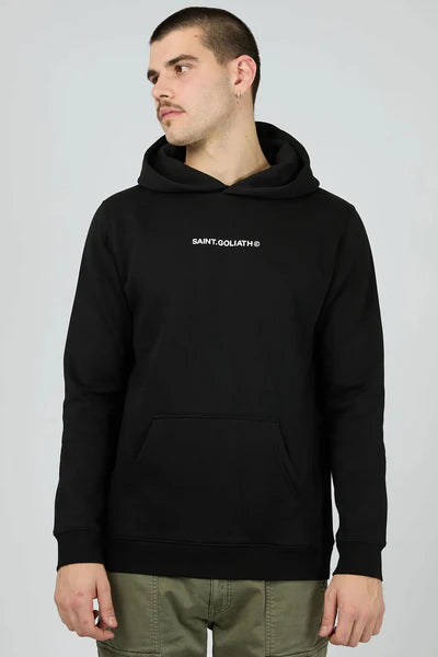 St Goliath ID Hoodie - Black | Men's Classic Relaxed Fit Black Hoodie