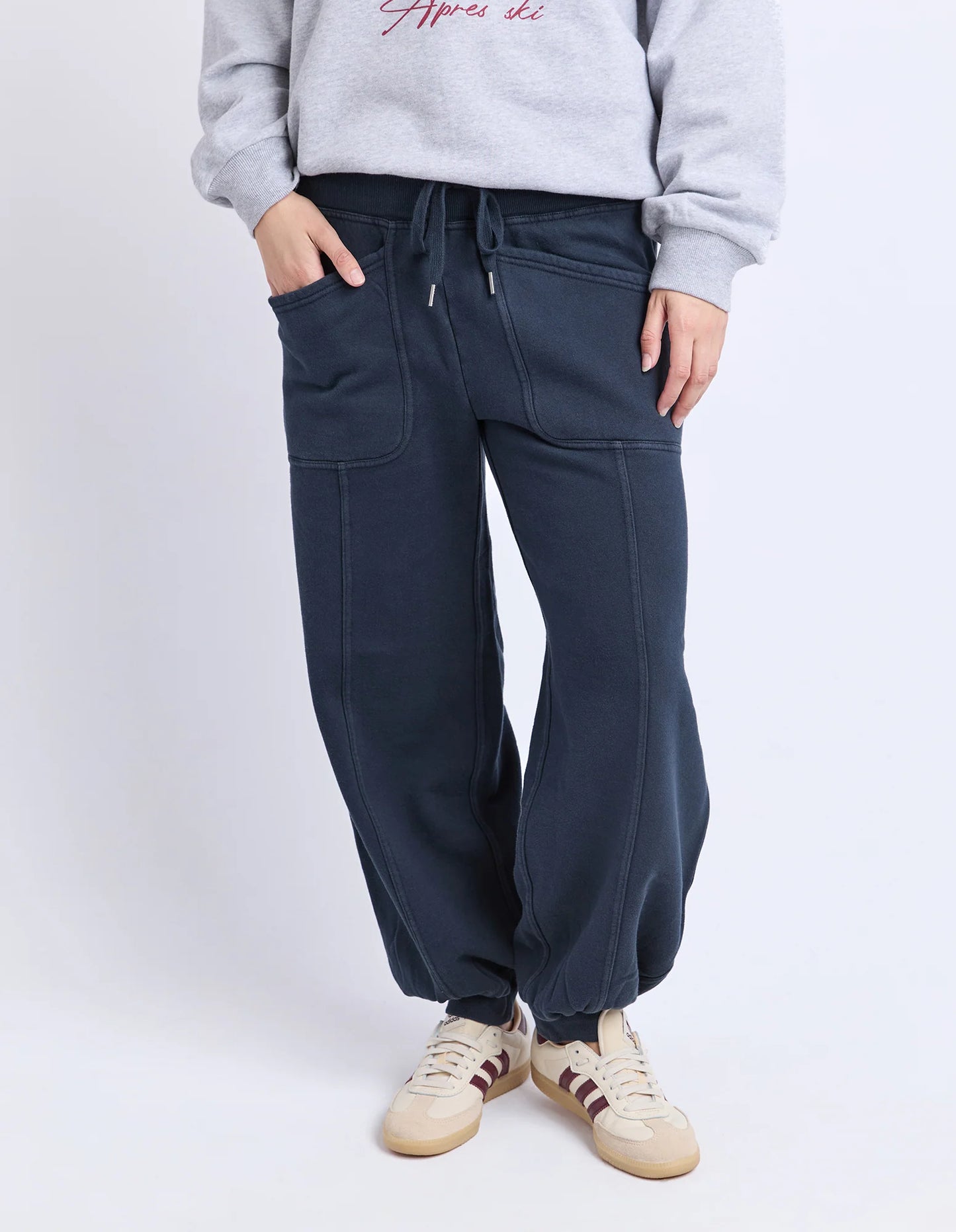 Foxwood Leo Trackpant - Dark Sapphire | Women’s Everyday Cotton Trackpants