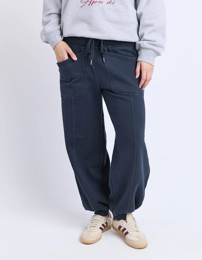 Foxwood Leo Trackpant - Dark Sapphire | Women’s Everyday Cotton Trackpants