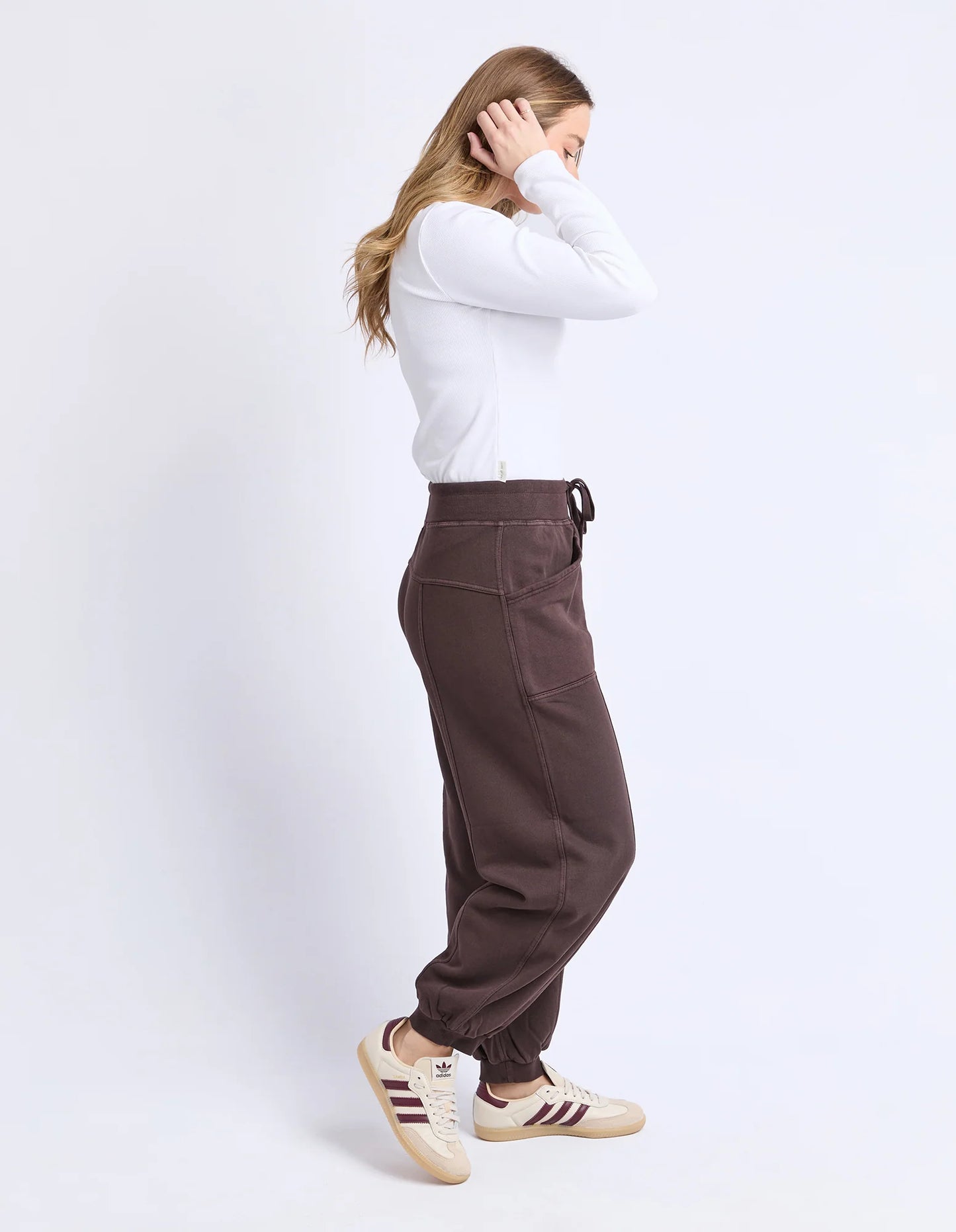 Foxwood Leo Trackpant - Coffee | Women’s Everyday Cotton Trackpants