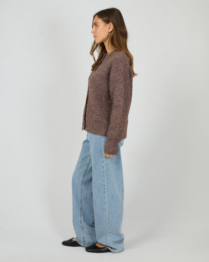 Silent Theory Bonni Knit Cardigan - Cherry | Women's Relaxed Soft Knit Cardi