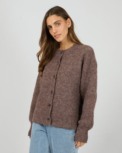 Silent Theory Bonni Knit Cardigan - Cherry | Women's Relaxed Soft Knit Cardi