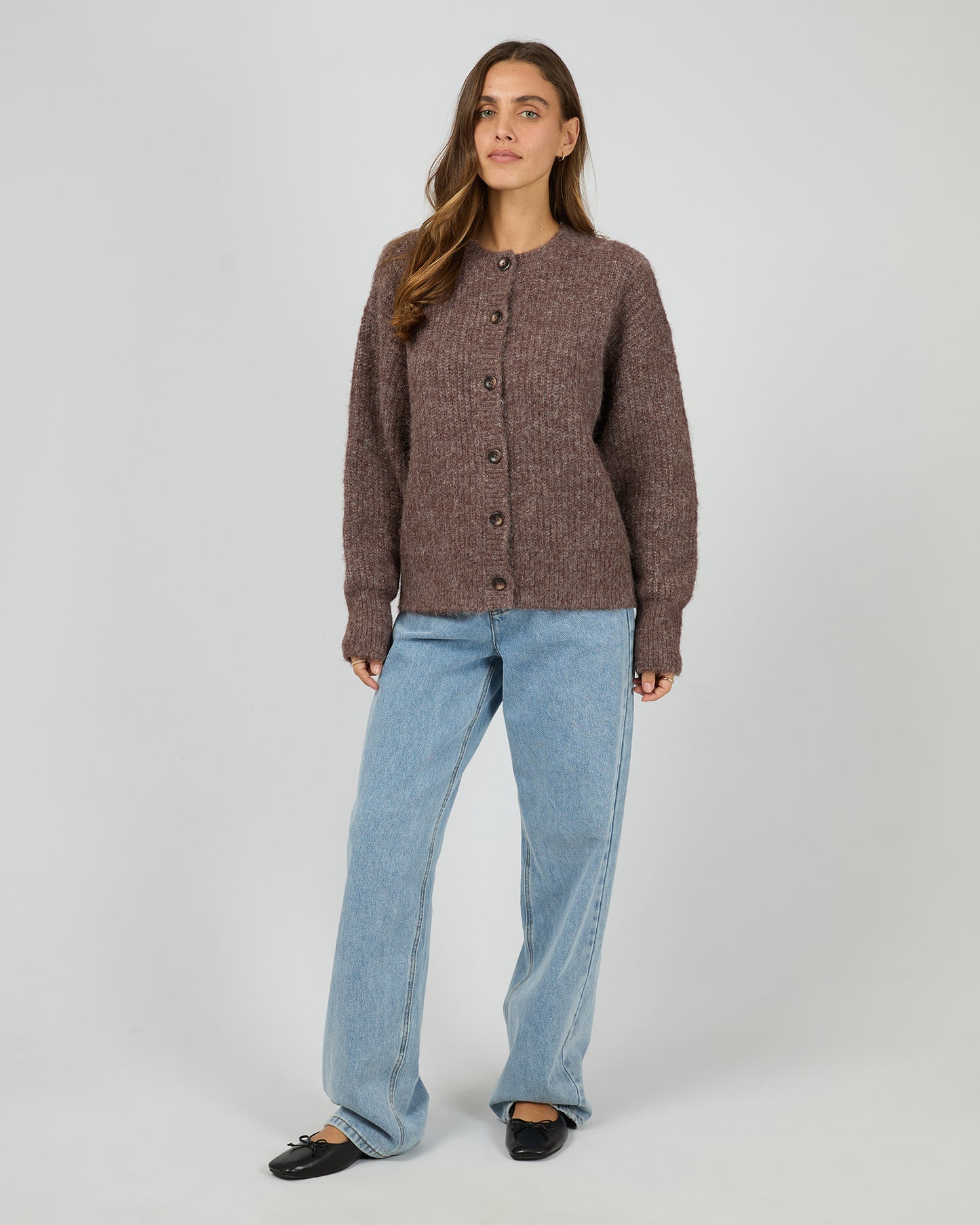 Silent Theory Bonni Knit Cardigan - Cherry | Women's Relaxed Soft Knit Cardi