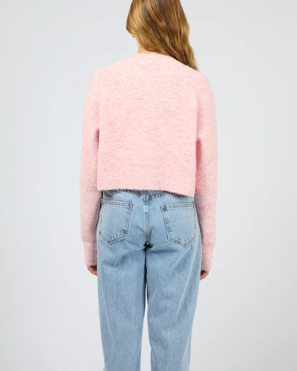 Silent Theory Darby Knit Cardigan - Pink | Women's Soft Textured Button Cardigan