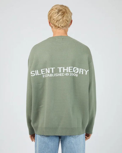 Back view of men’s Silent Theory Essential Knit with bold print

