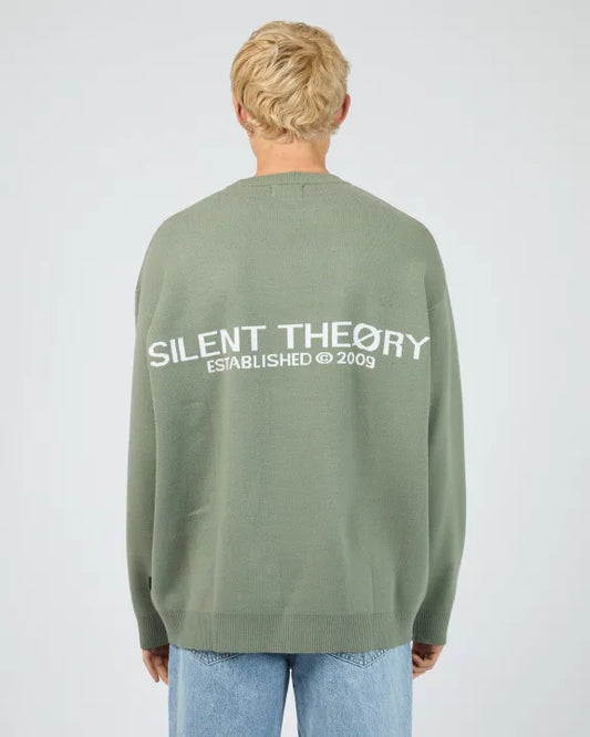 Back view of men’s Silent Theory Essential Knit with bold print

