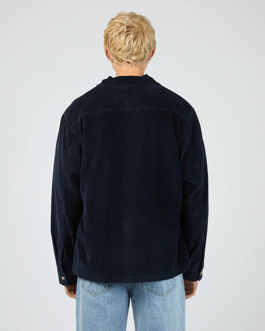 Silent Theory Jameson Cord Shirt - Navy | Men's Cotton Corduroy Button-Up Shirt