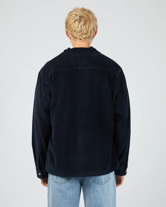 Silent Theory Jameson Cord Shirt - Navy | Men's Cotton Corduroy Button-Up Shirt