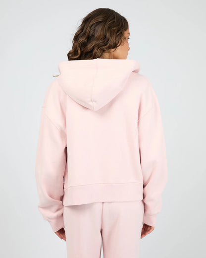 Silent Theory Luxe Zip Thru Hoodie - Pale Pink | Women's Cotton Fleece Zip Hoodie