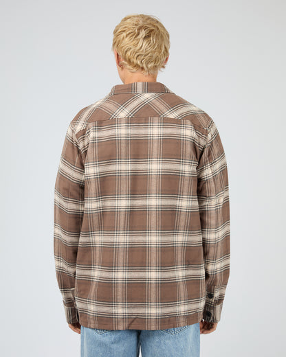 Silent Theory Ranger Flannel Shirt - Chocolate | Men's Cotton Check Shirt