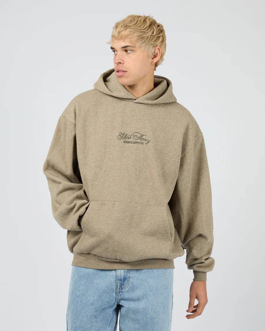 Silent Theory Rider Hoodie - Brown Marle | Men's Relaxed Fit Fleece Hoodie