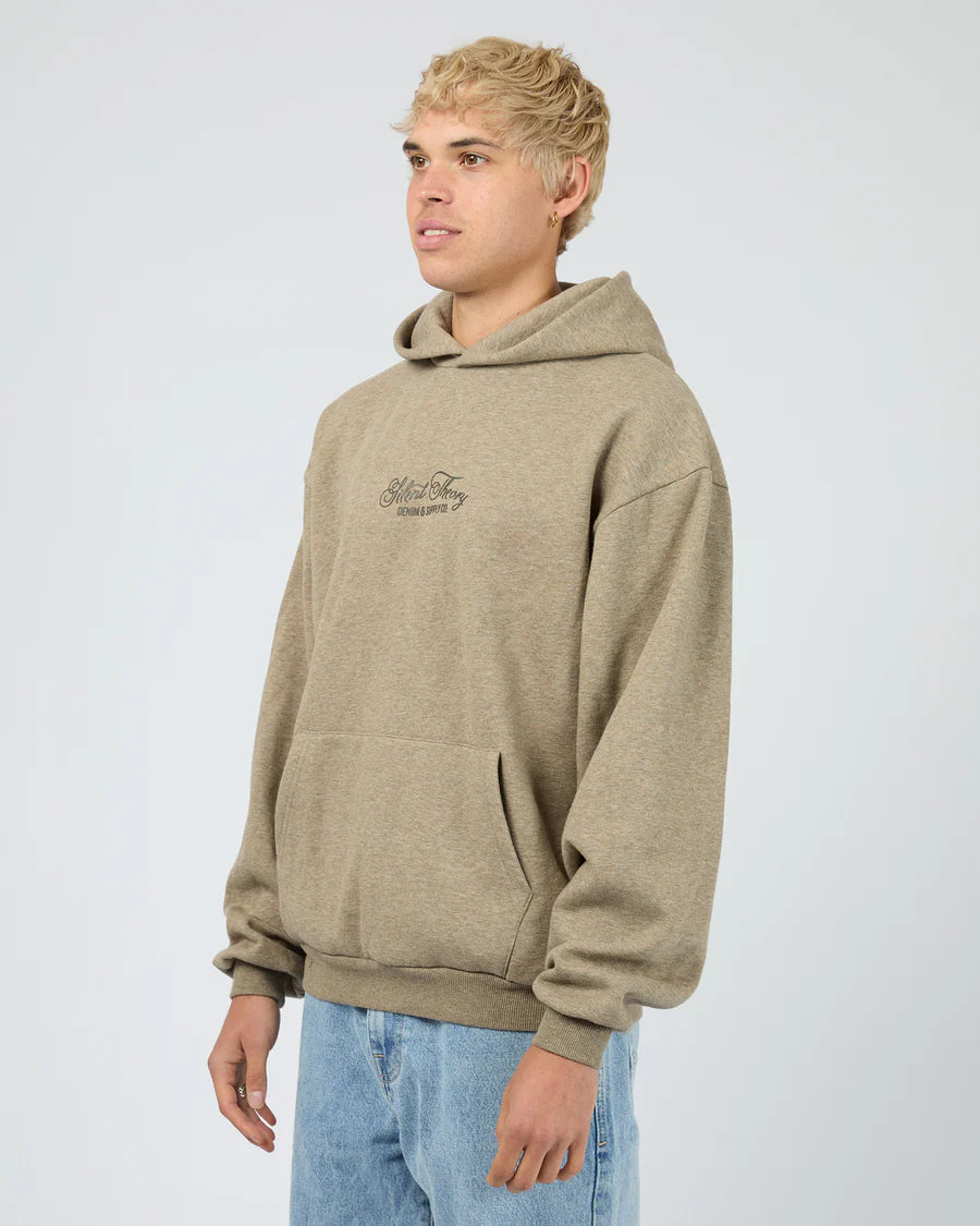 Silent Theory Rider Hoodie - Brown Marle | Men's Relaxed Fit Fleece Hoodie