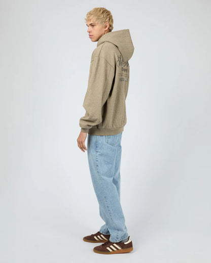 Silent Theory Rider Hoodie - Brown Marle | Men's Relaxed Fit Fleece Hoodie