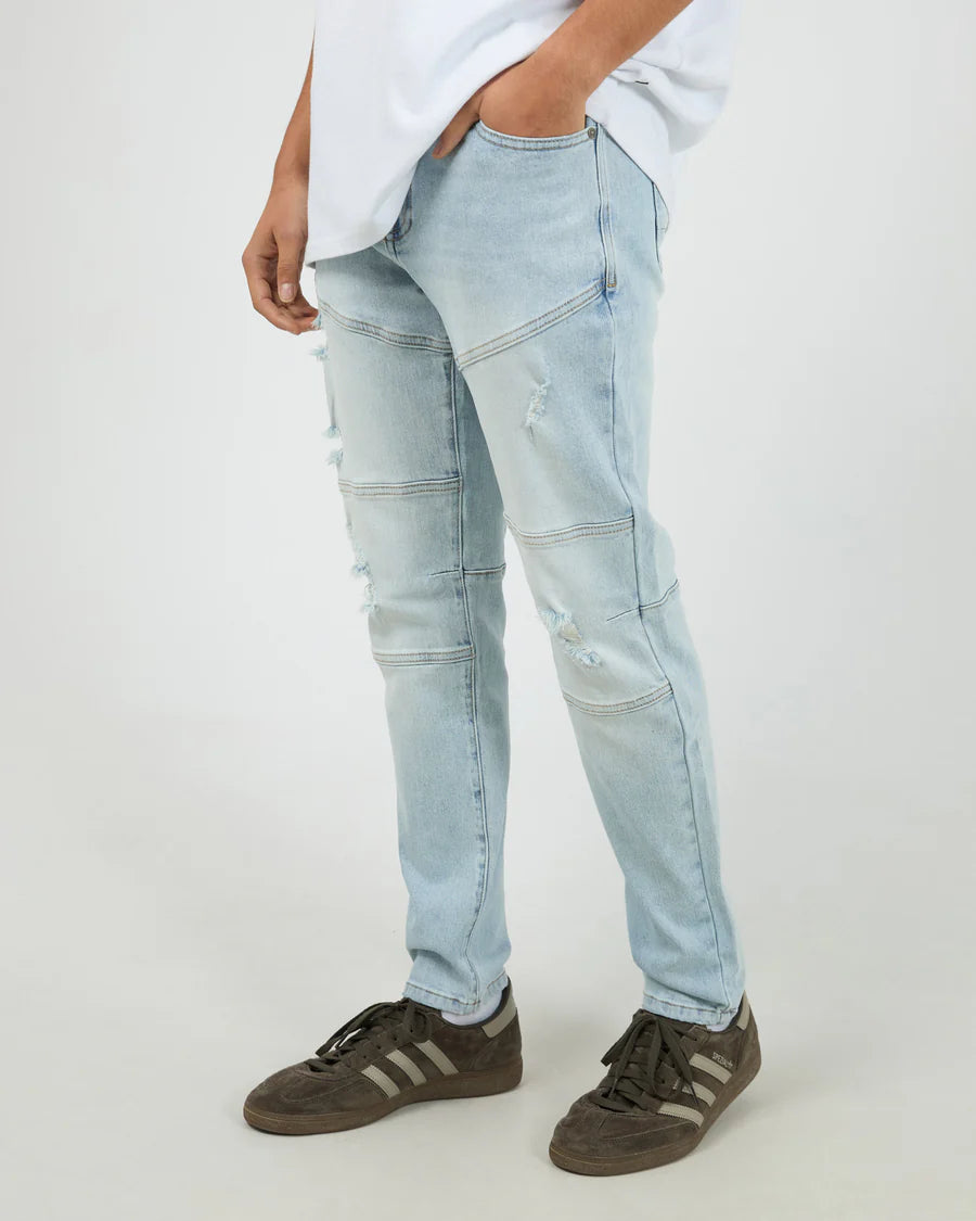 Side profile of Silent Theory Soho Jean showing tapered leg

