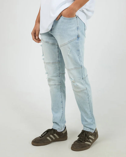 Side profile of Silent Theory Soho Jean showing tapered leg

