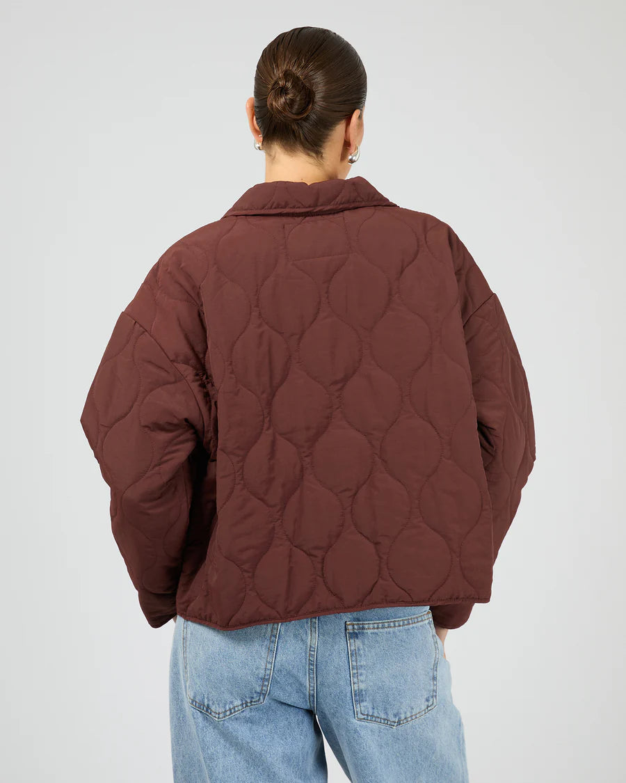 Silent Theory Archer Stitched Jacket - Cherry | Versatile Women's Everyday Jacket