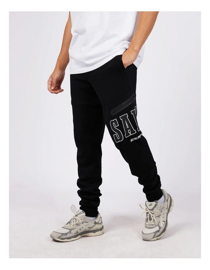 St Goliath Baseline Pant - Black | Men’s Comfortable Everyday Track Pants