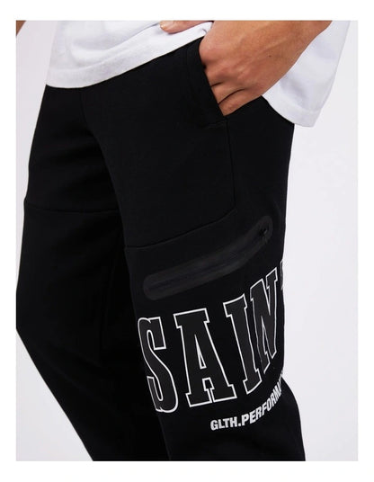 St Goliath Baseline Pant - Black | Men’s Comfortable Everyday Track Pants