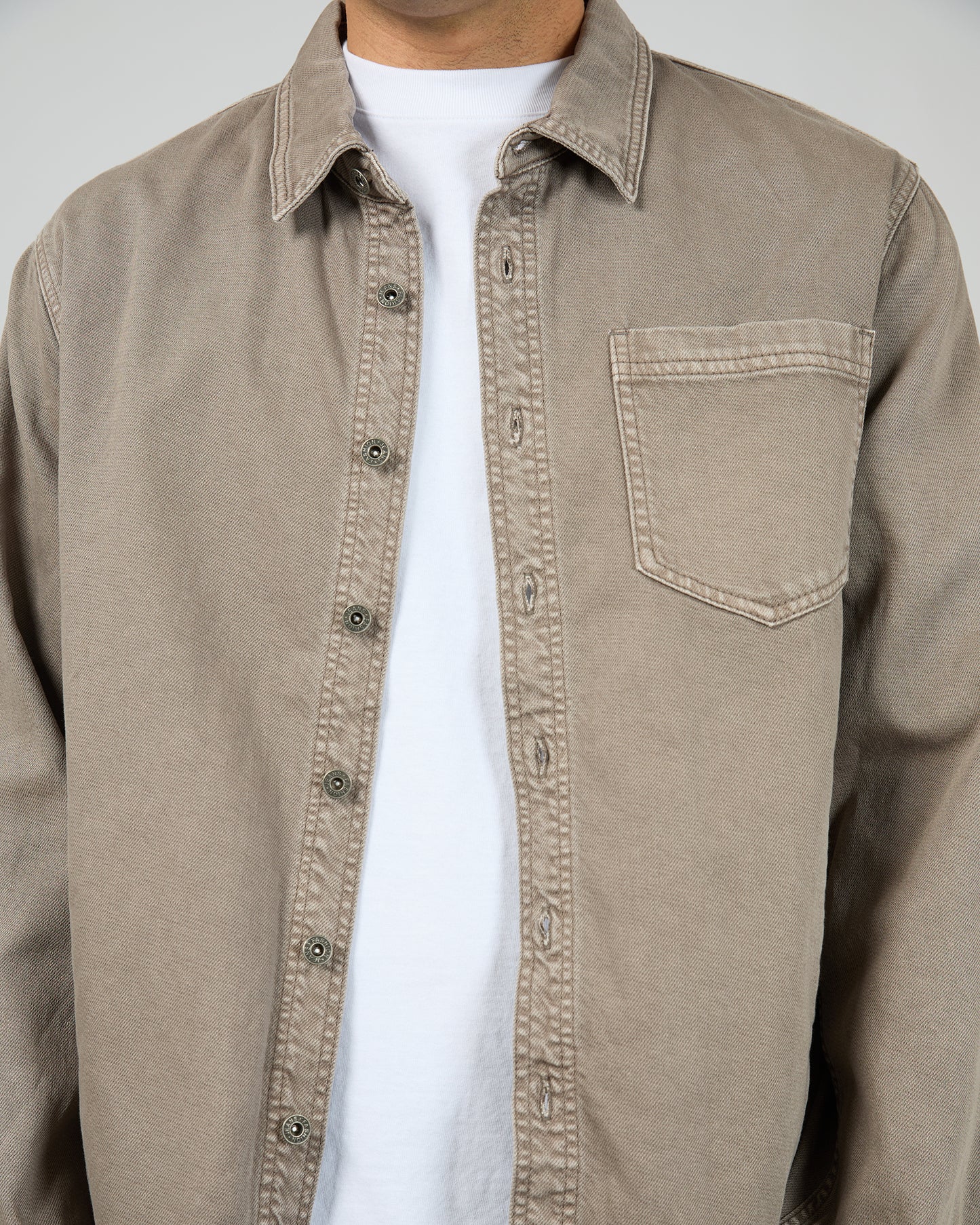 Men’s mushroom button‑up shirt – St Goliath Moab