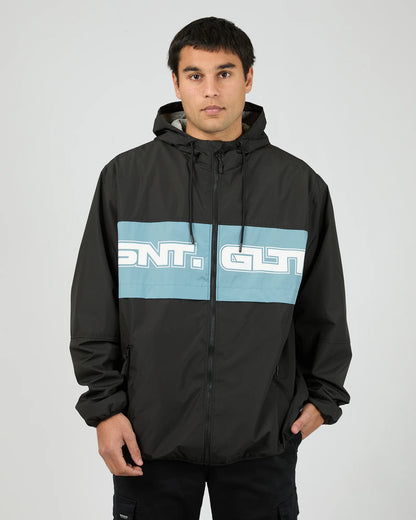 St Goliath Undercover Jacket in Black – front view with branding