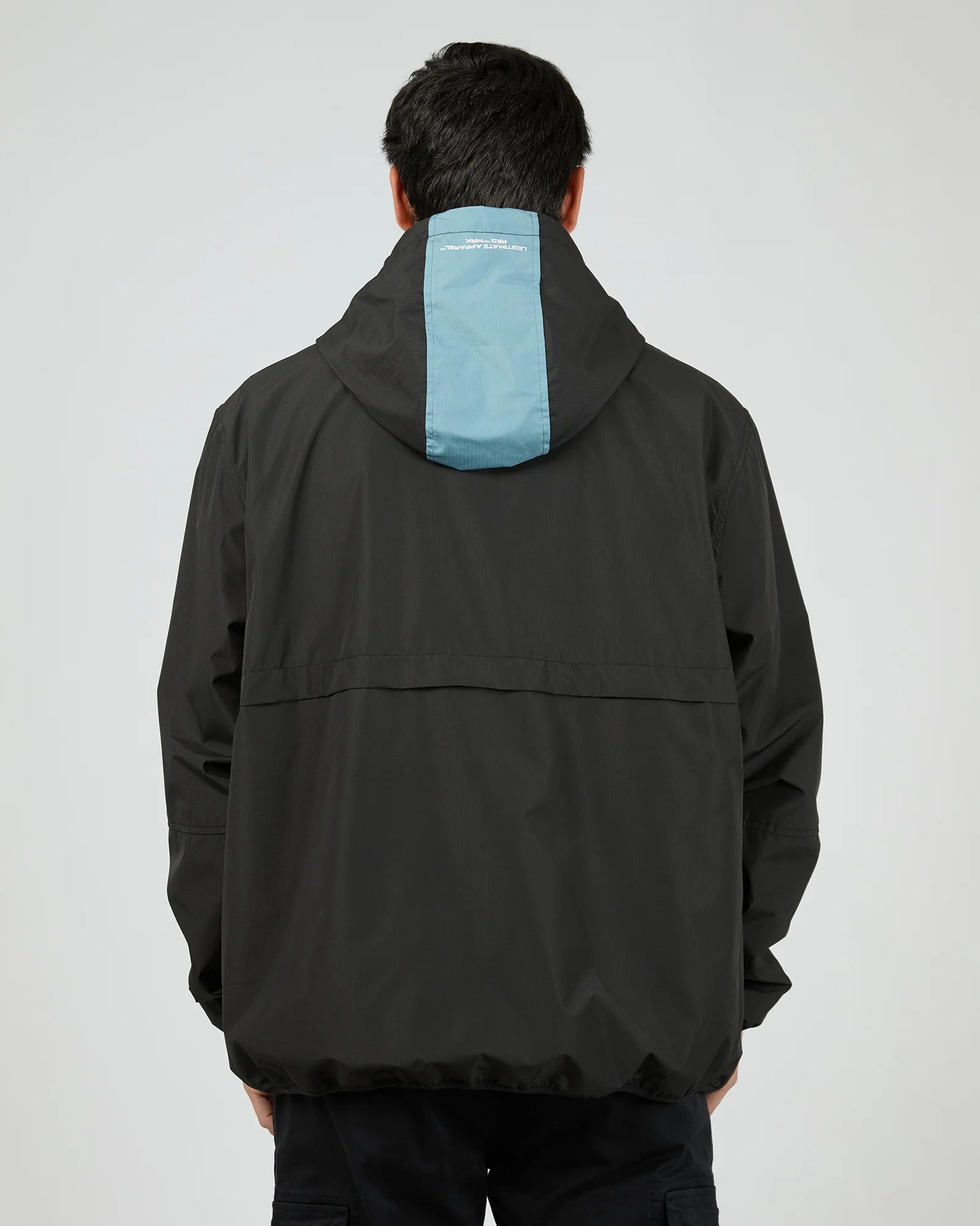 Men’s lightweight black jacket – St Goliath Undercover Back View