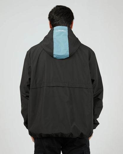 Men’s lightweight black jacket – St Goliath Undercover Back View