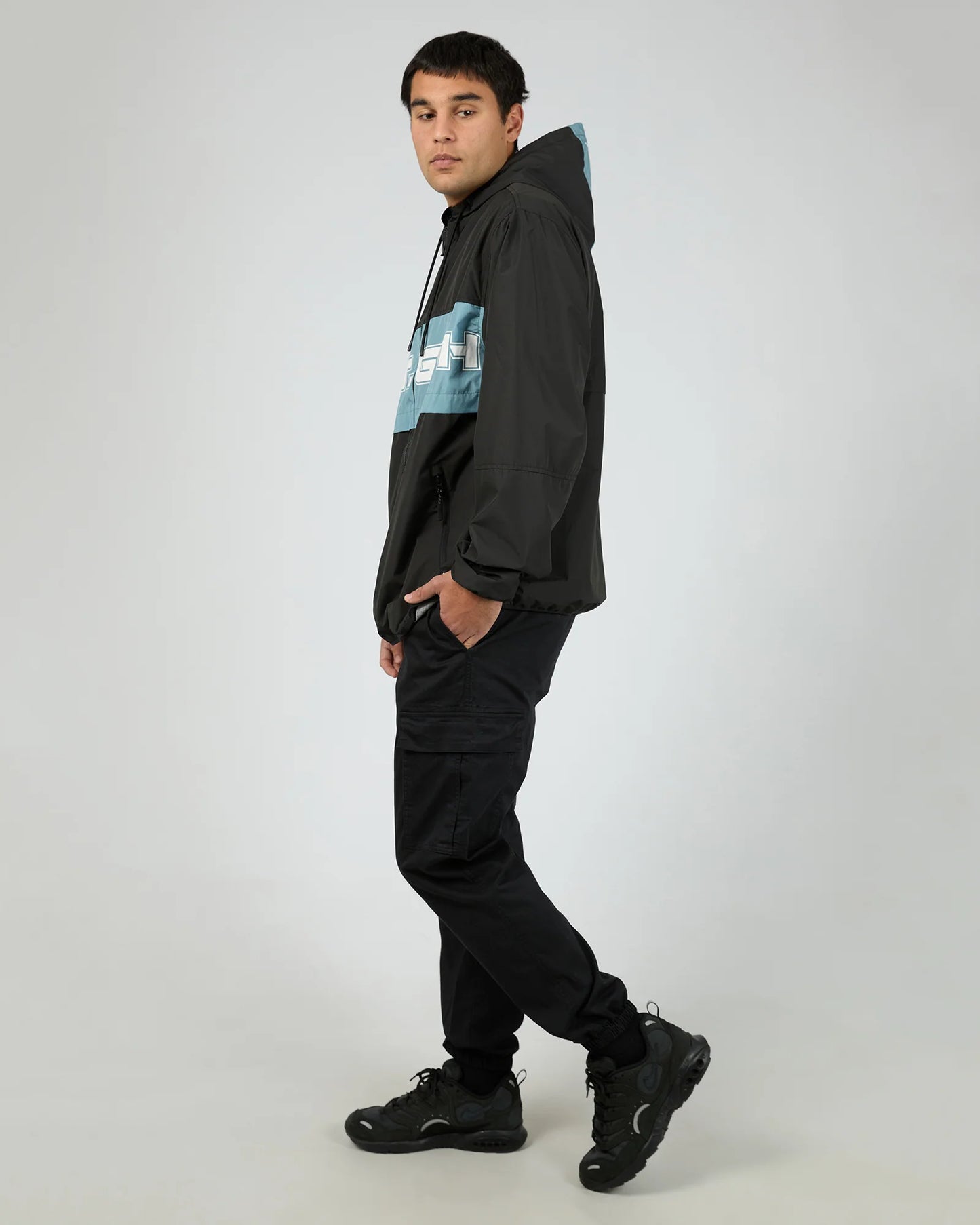 St Goliath Undercover Jacket - Black | Men’s Hooded Zip Jacket