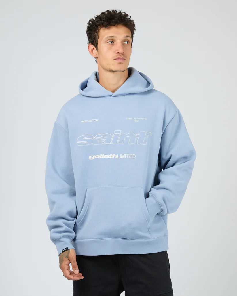 St Goliath Vapor Hoodie - Blue | Men's Relaxed Fit Fleece Hoodie